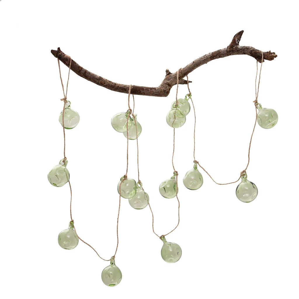 Moss Furrow Glass Garland 59cm | Annie Mo's