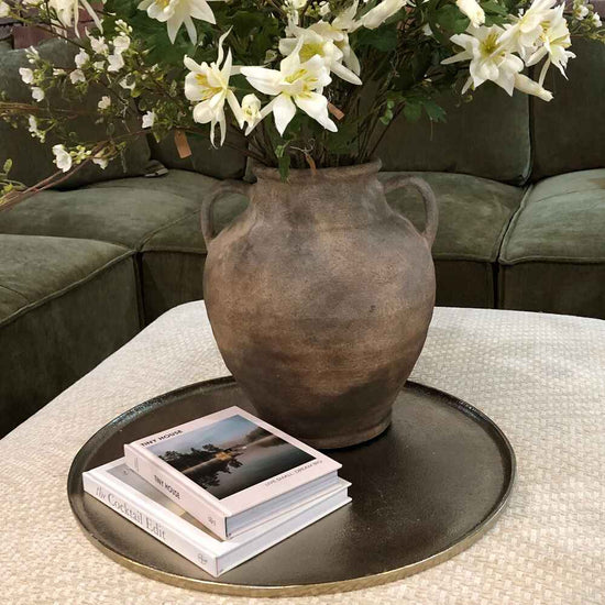 Mottled Effect Rustic Ceramic Vase
