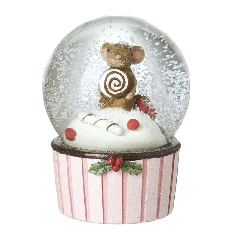Mouse Cup Cake Snowglobe 12cm | Annie Mo's