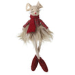 Mouse With Red Scarf In Fur Skirt 17cm