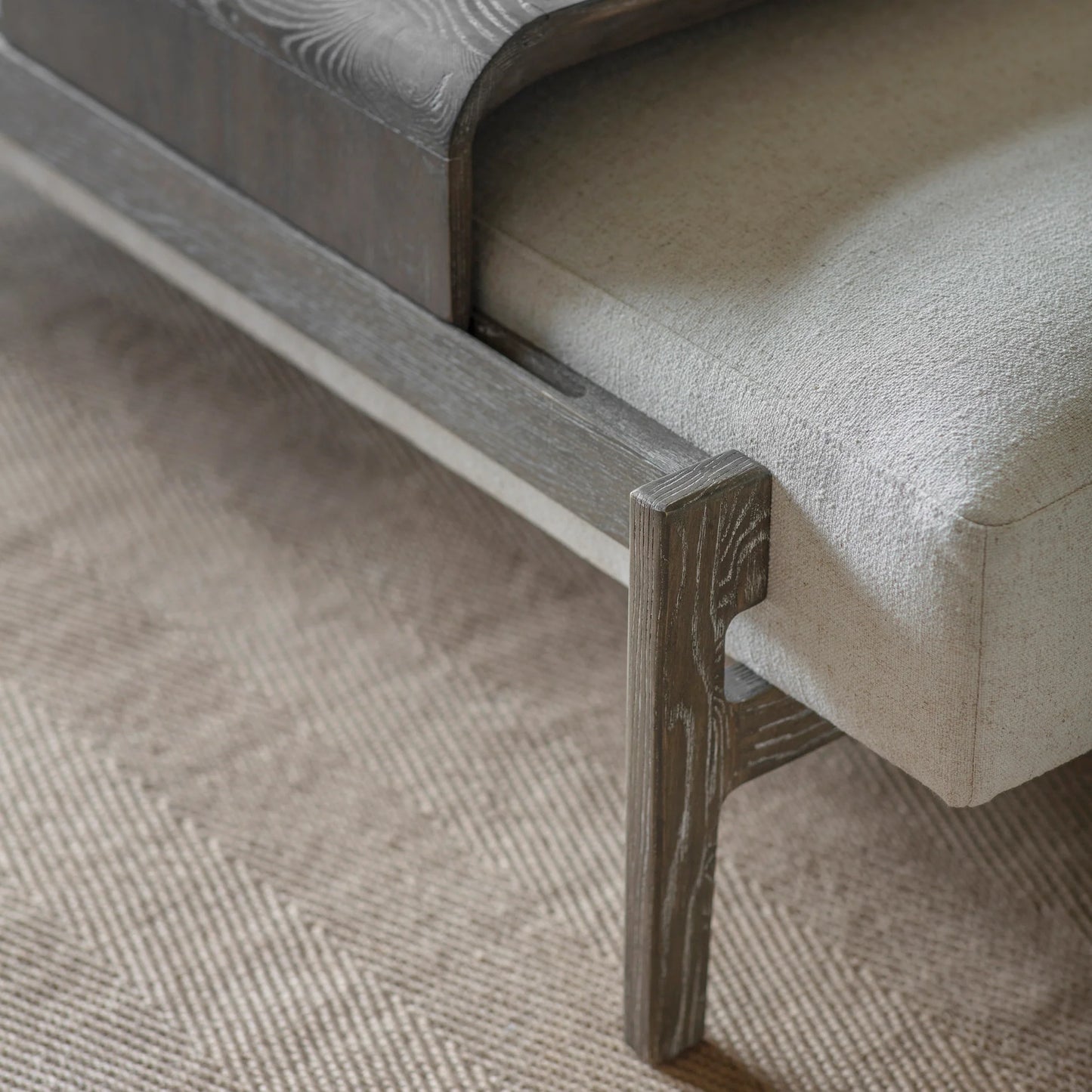 Musgrave Cotton Linen Mix Ottoman with Sliding Tray 167cm