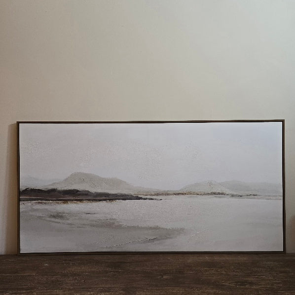 Muted Coastal Calm Framed Canvas 140cm-D