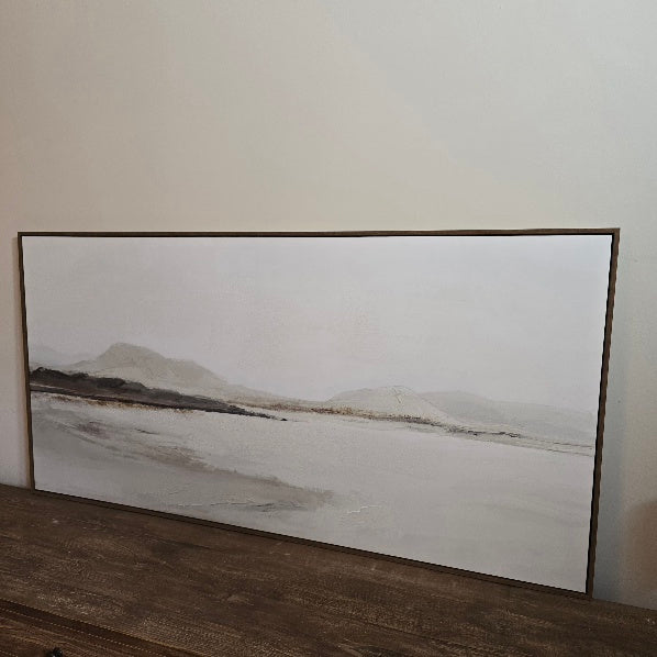 Muted Coastal Calm Framed Canvas 140cm-E