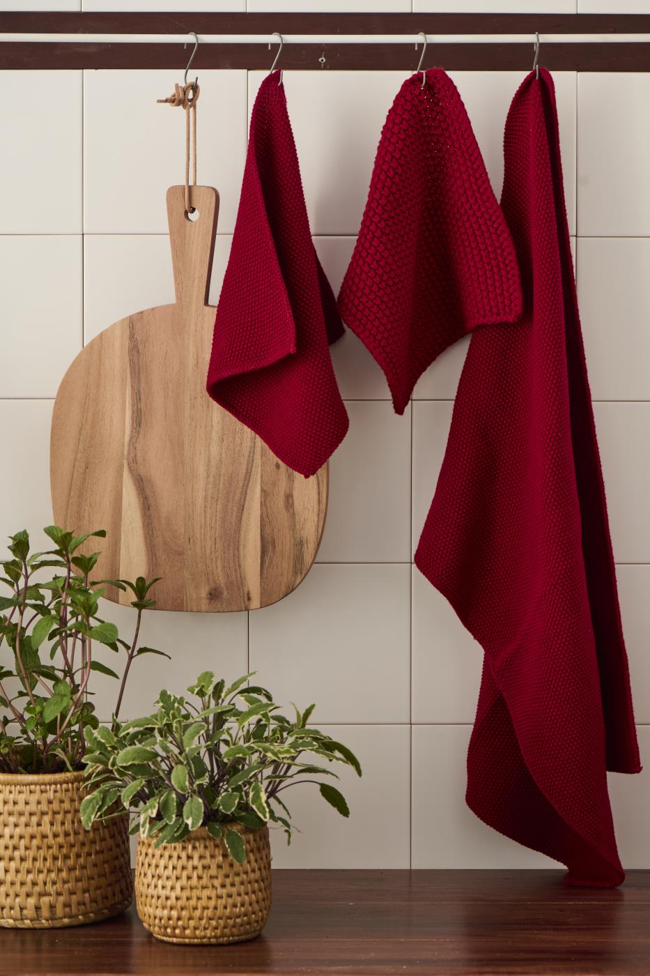 Mynte Strawberry Knitted Kitchen Hand Towel 60cm | Annie Mo's2