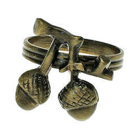 Golden Antiqued Acorn Napkin Ring | Annie Mo's