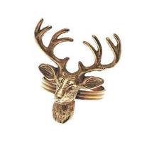 Pale Golden Stag Head Napkin Ring | Annie Mo's