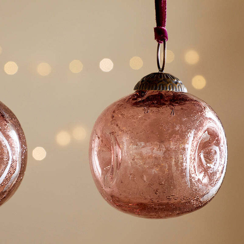 Nishan Pinched Baubles - Copper (Set of Four) 8cm | Annie Mo's D