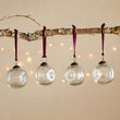 Nishan Pinched Baubles - Clear (Set of Four) 8cm | Annie Mo's