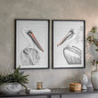 Moreton Set of 2 Pelican Framed Prints 74cm | Annie Mo's