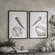 Moreton Set of 2 Pelican Framed Prints 74cm | Annie Mo's