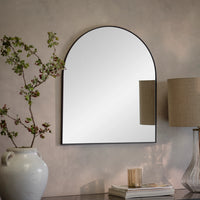 Metal Framed Arched Mirror 60cm Wide