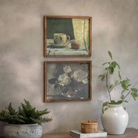 Set of Two Floral Tea Framed Prints 50cm