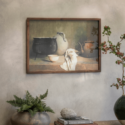 Country Kitchen Pot Framed Wall Art 70cm