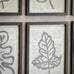 Set of Six Framed Black Leaf Wall Art 40cm