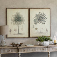 Set of Two Framed Chinese Inspired Prints 100cm