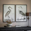 Moreton Set of Two Heron Framed Prints 100cm | Annie Mo's