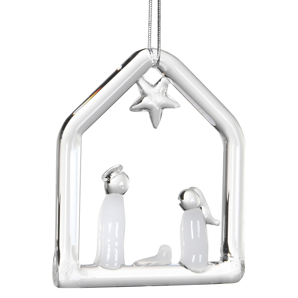 Nativity Glass Hanger 8cm | Annie Mo's