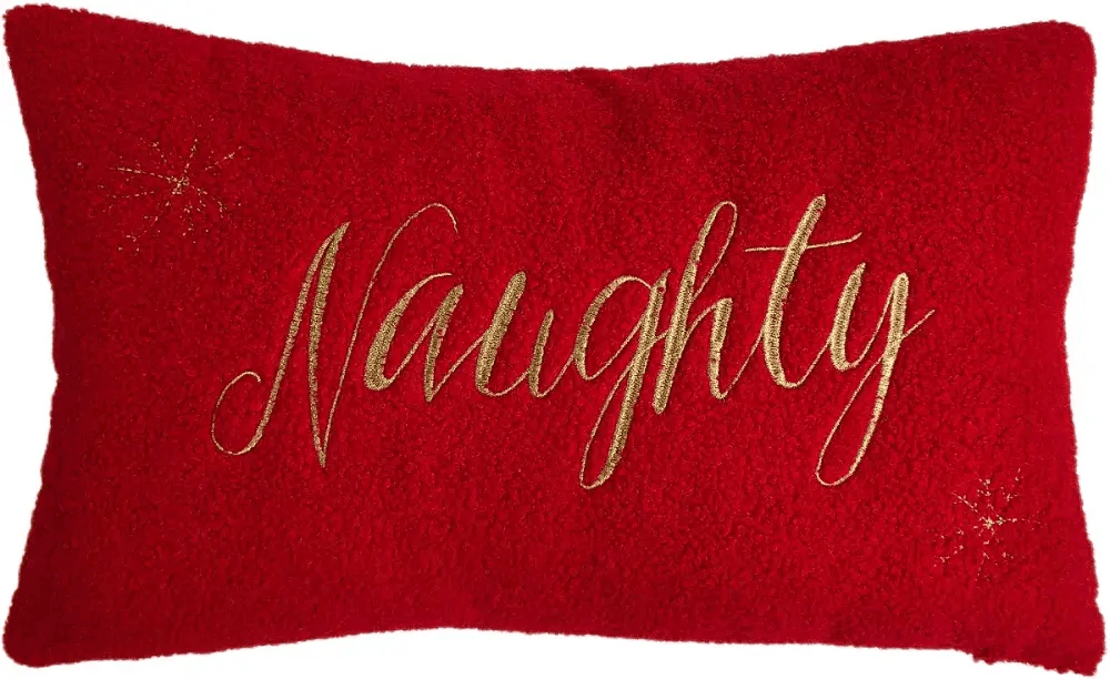Naughty List Christmas Cushion 30x50cm