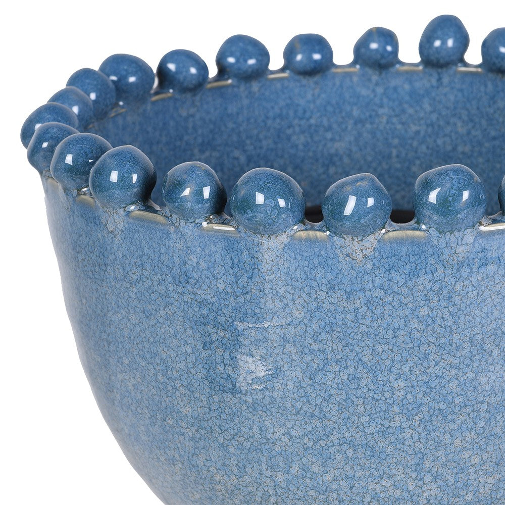 Navy Bobble Rim Urn 24cm | Annie Mo's-B