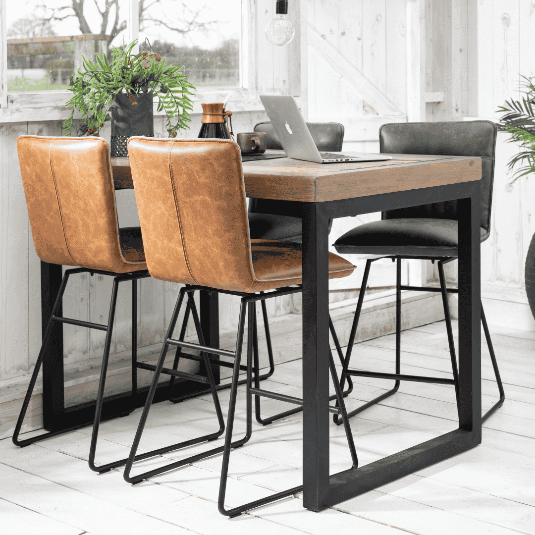 Nixon Reclaimed Mixed Wood Rectangular Bar Table 120cm x 75cm x 96cm
