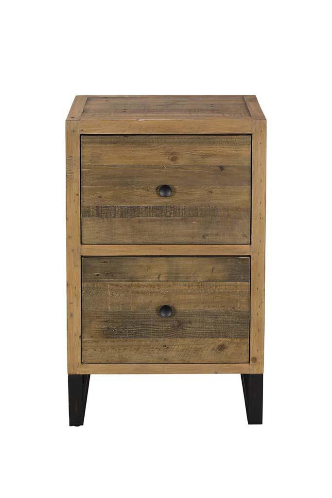 Nixon Reclaimed Mixed Wood Filing Cabinet 85cm C