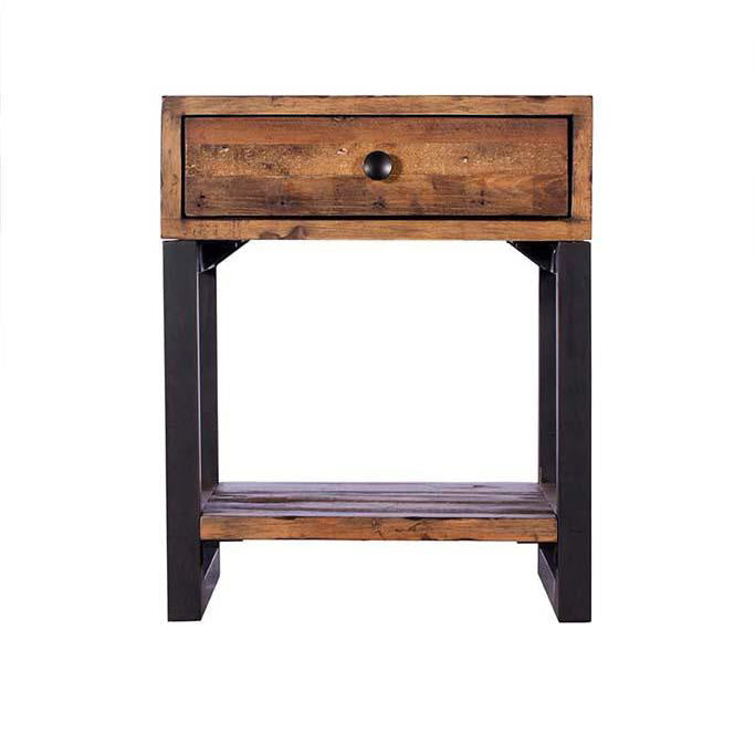 Nixon Reclaimed Mixed Wood Lamp Table 50cm