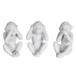 No Evil Composite Quartz Monkeys 16cm