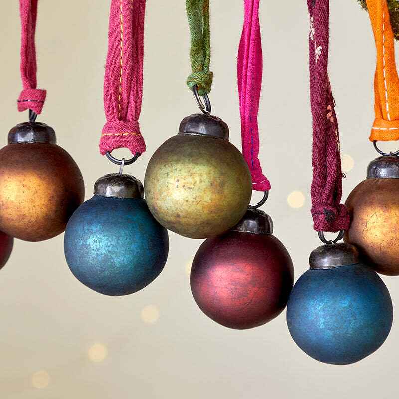 Oko Mini Baubles - Mixed Matt (Set of 12) 3cm | Annie Mo's C