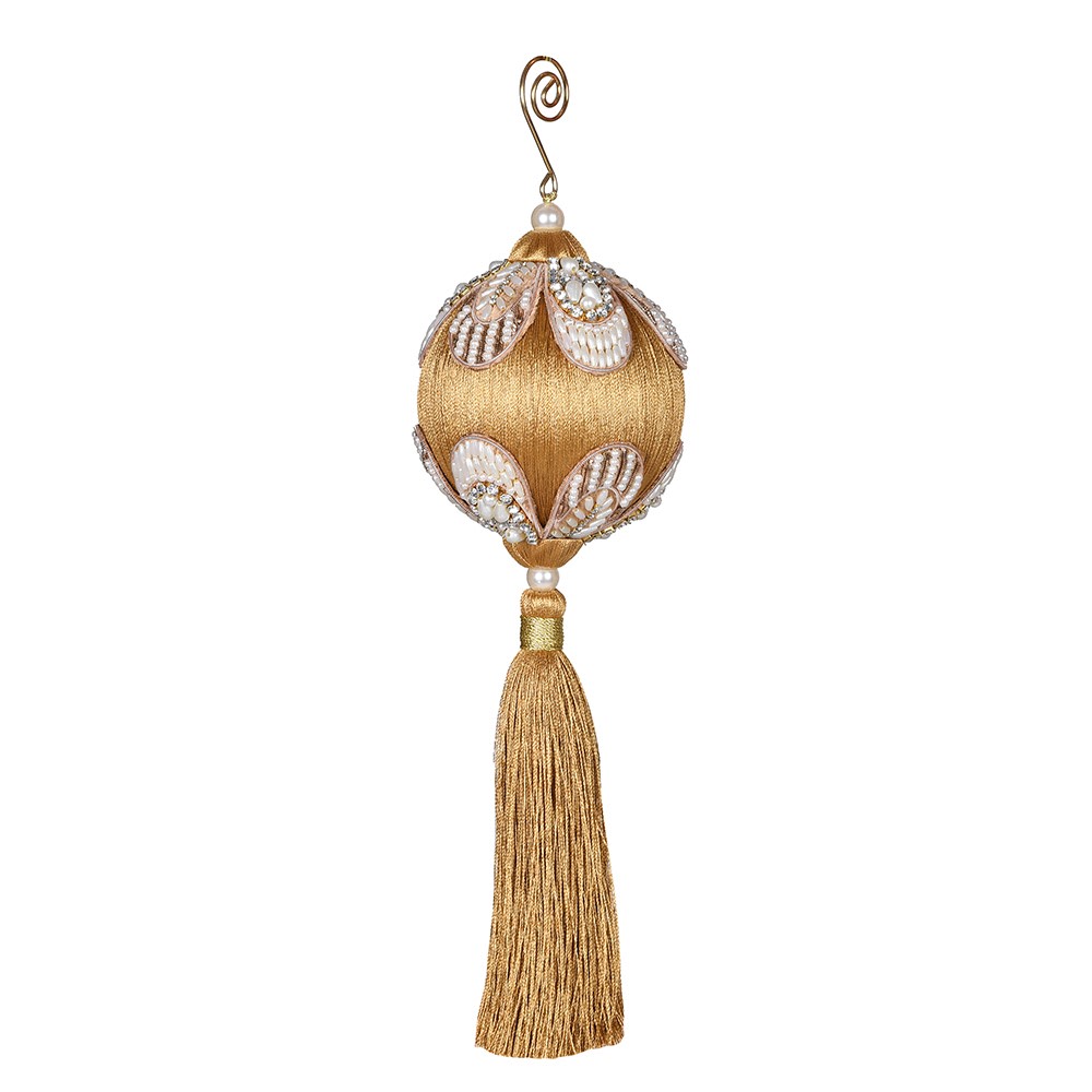 Ochre Bead Tassel Bauble 33cm | Annie Mo's