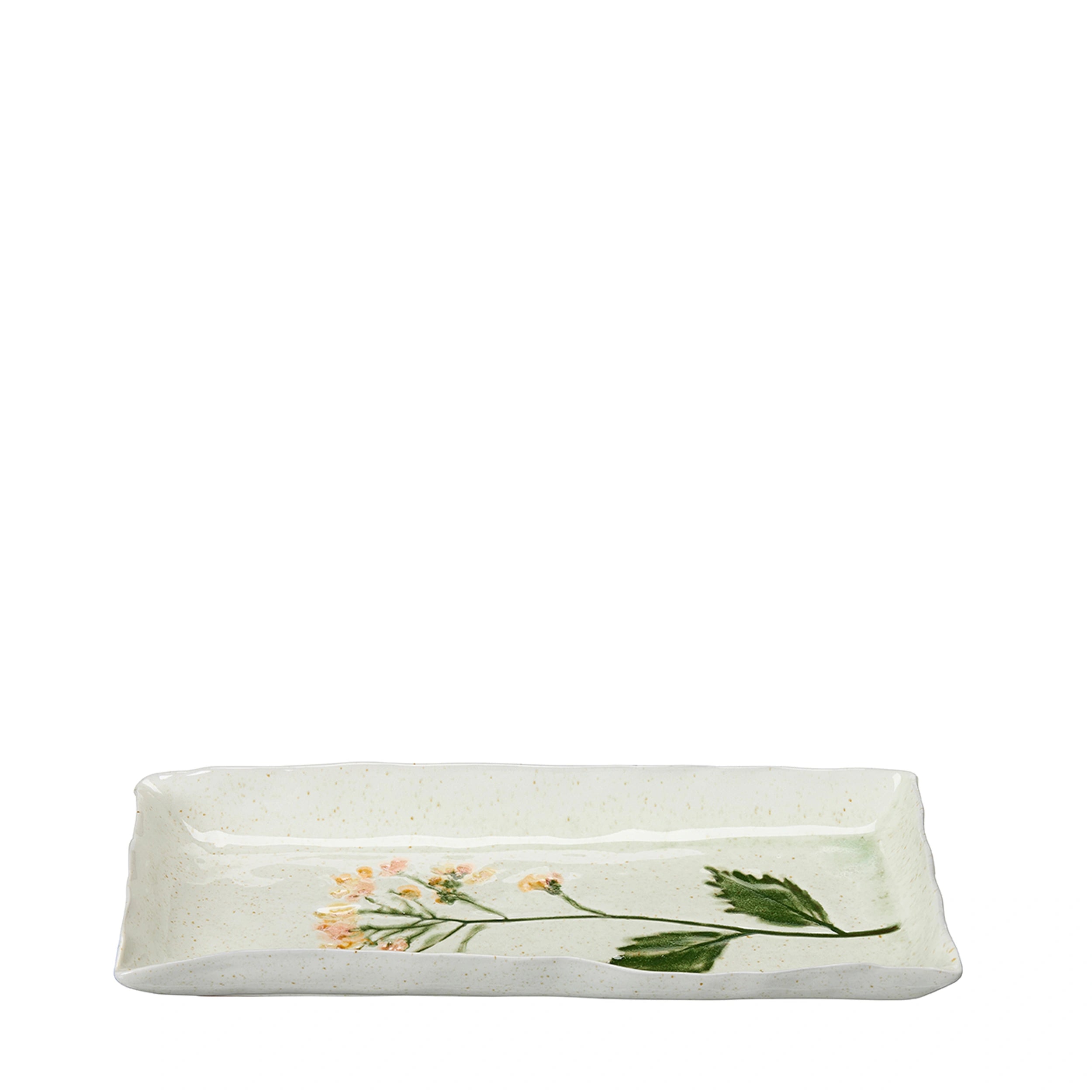 Off White Melange Porcelain Decorated Plate  29cm | Annie Mo's B