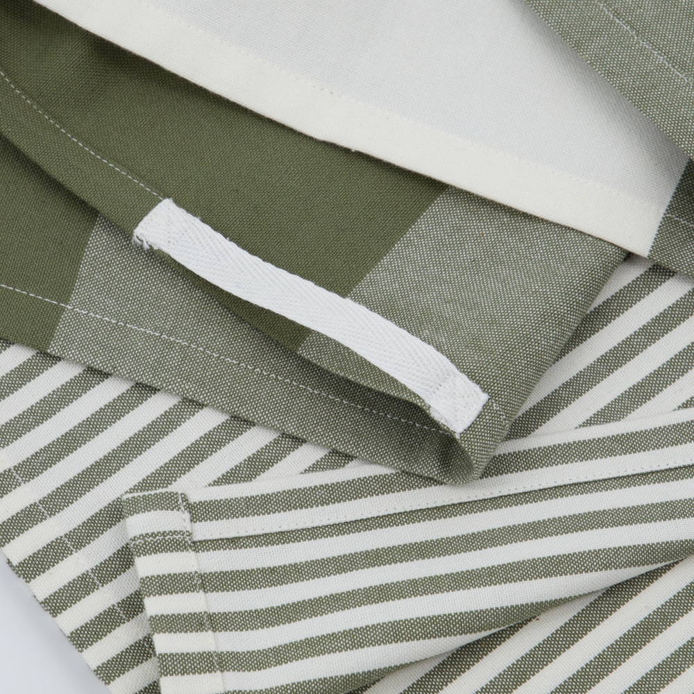 Olive Green Cotton Tea Towels - Set of Two | Annie Mo's