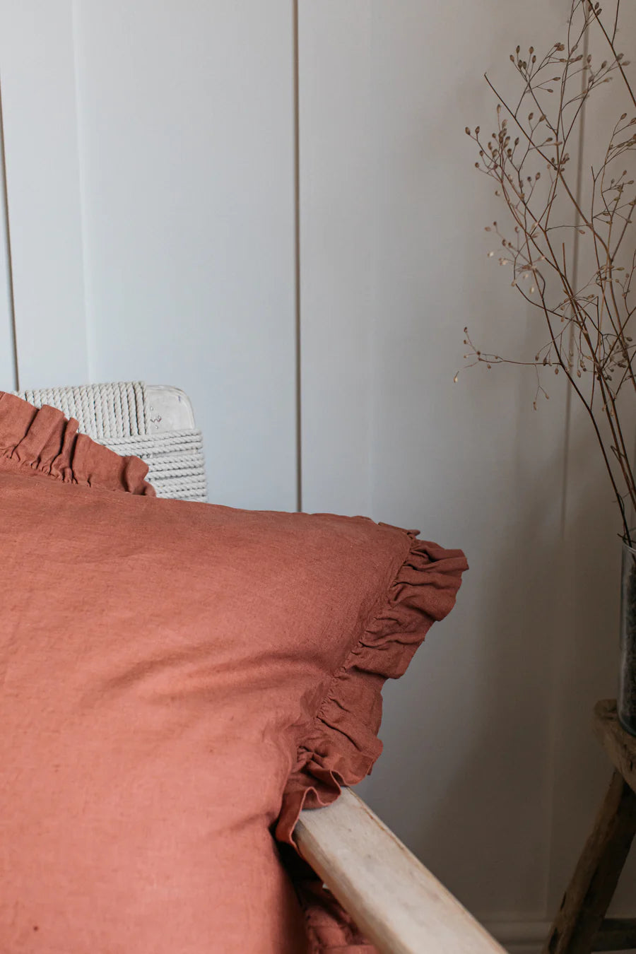 Olivia Ruffle Cushion - Copper 60x60cm