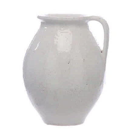 White Terracotta Jug 31cm | Annie Mo's