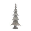 White Carved Wood Tree Decoration 31cm | Annie Mo's