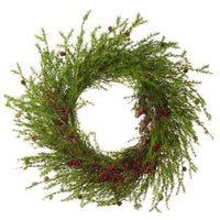 Huge Green Spray And Red Berry Wreath 127cm | Annie Mo's