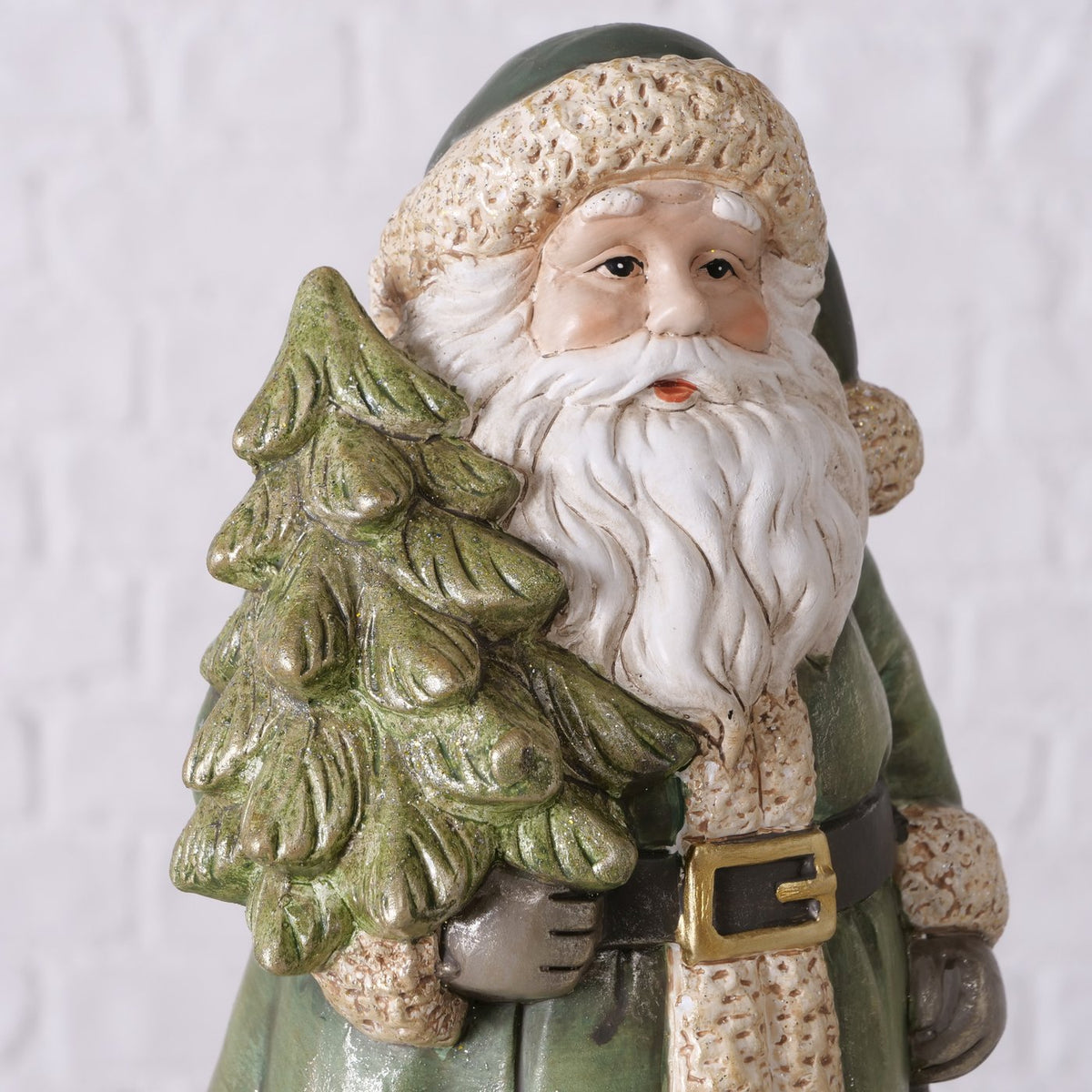 Assorted Sage Green Terracotta Santa Figurines 23cm - Style Choice-C