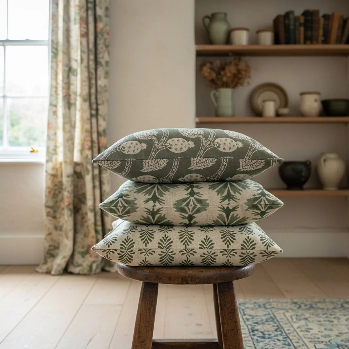 Pampas Green Cushion 50x50cm