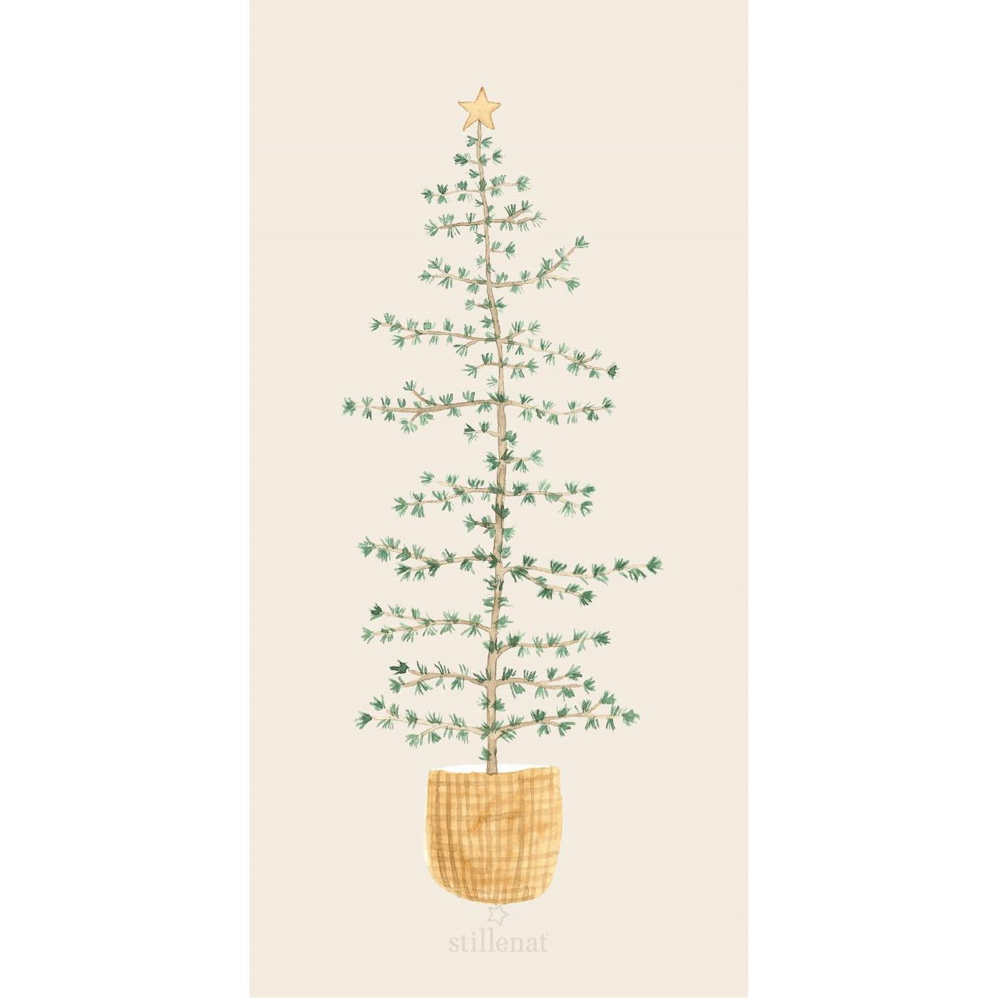 Paper Napkins 10x20cm Cedar Tree in Basket 16 Pc Per Pack | Annie Mo's
