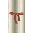 Paper Napkins 10x20cm Green Stripe with Red Bow 16 Pc Per Pack | Annie Mo's