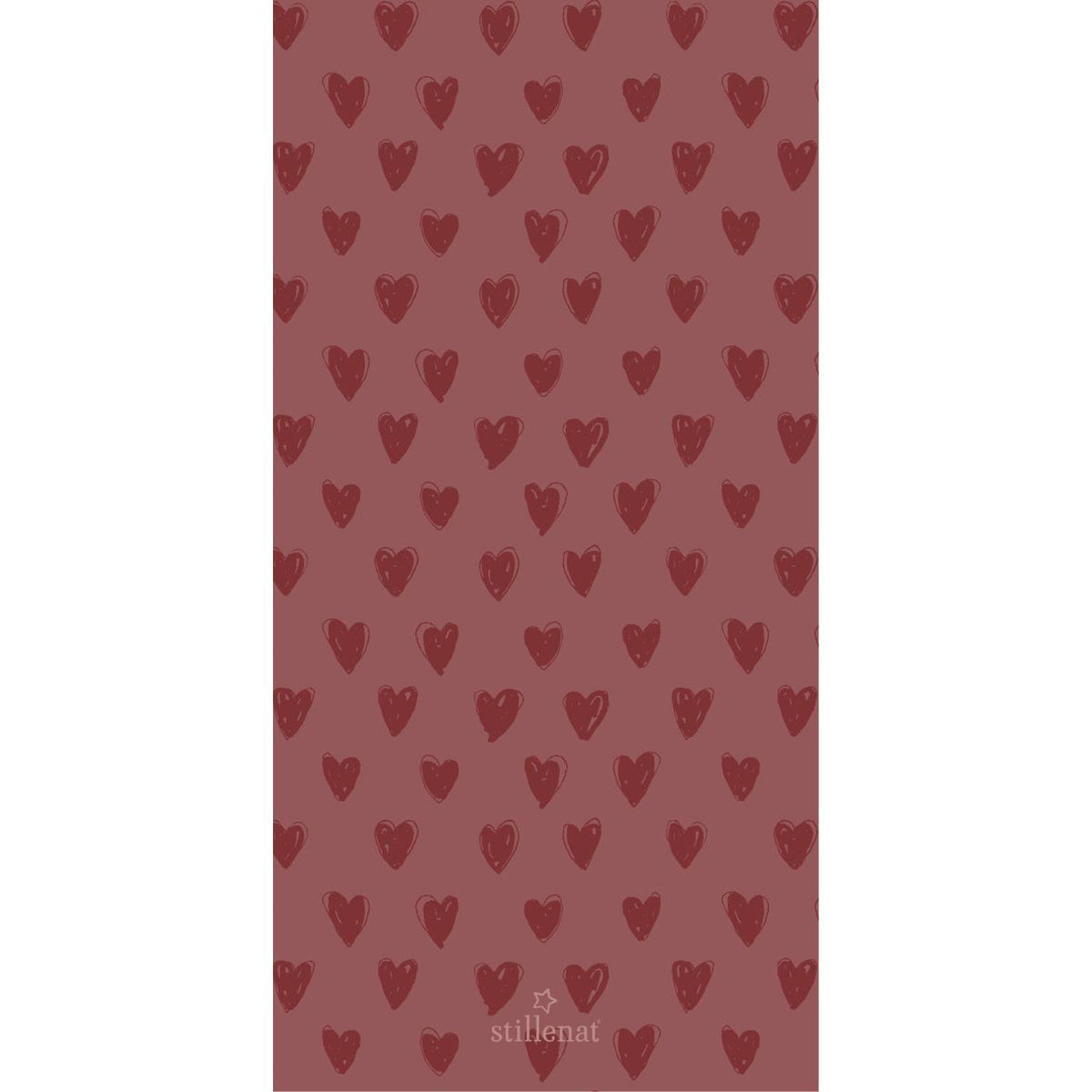 Paper Napkins 10x20cm Desert Rose with Red Hearts  16 Pc Per Pack | Annie Mo's