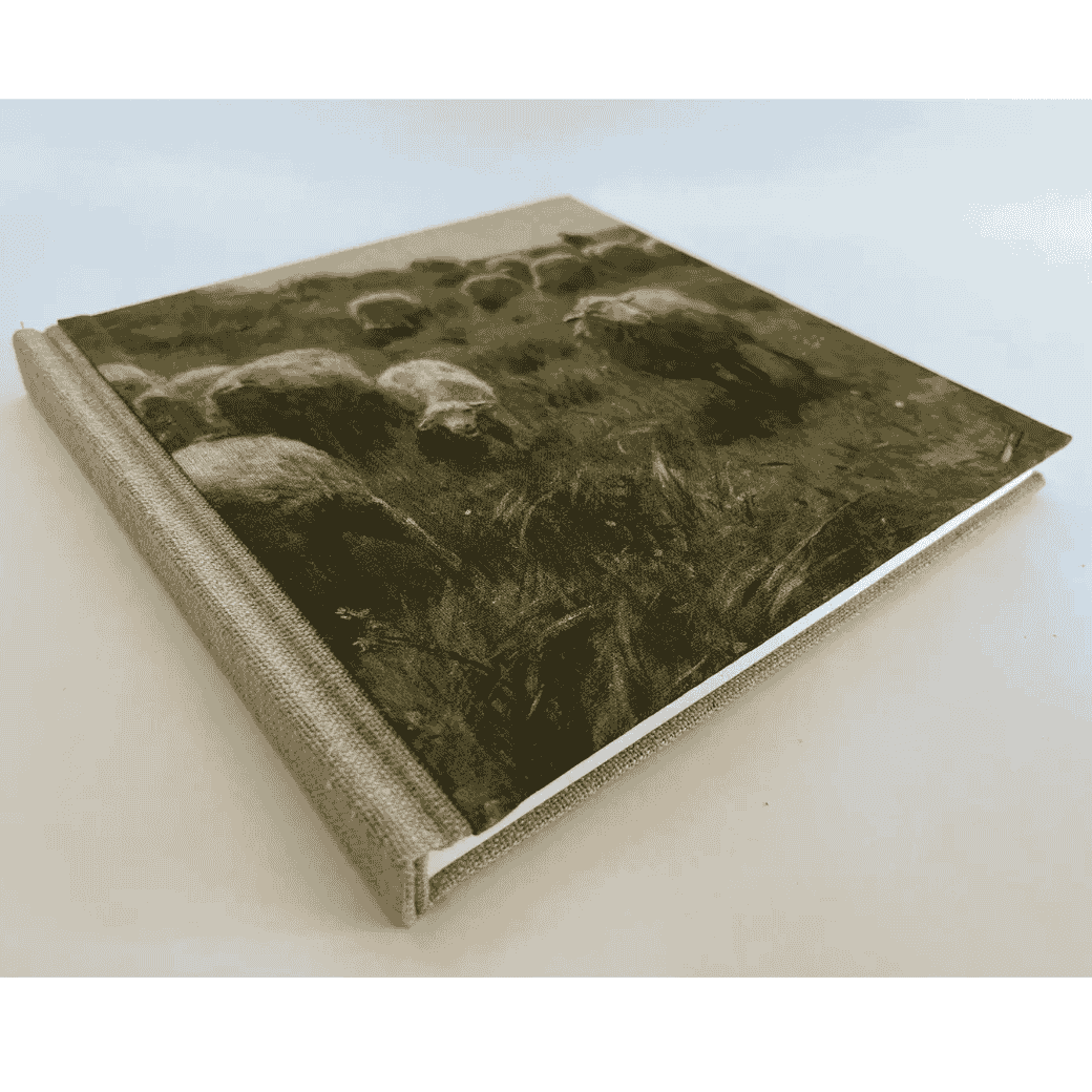 Pastoral Sheep Handmade Linen Hardcover Notebook | Journal-C