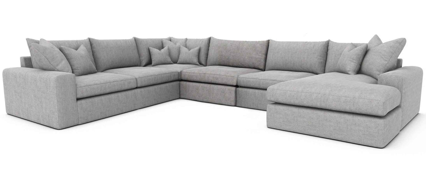 Peri 1 Arm 2 Seat LHF with Corner Unit and Double Armless Unit with 1 Arm Chaise Unit RHF