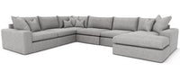 Peri 1 Arm 2 Seat LHF with Corner Unit and Double Armless Unit with 1 Arm Chaise Unit RHF
