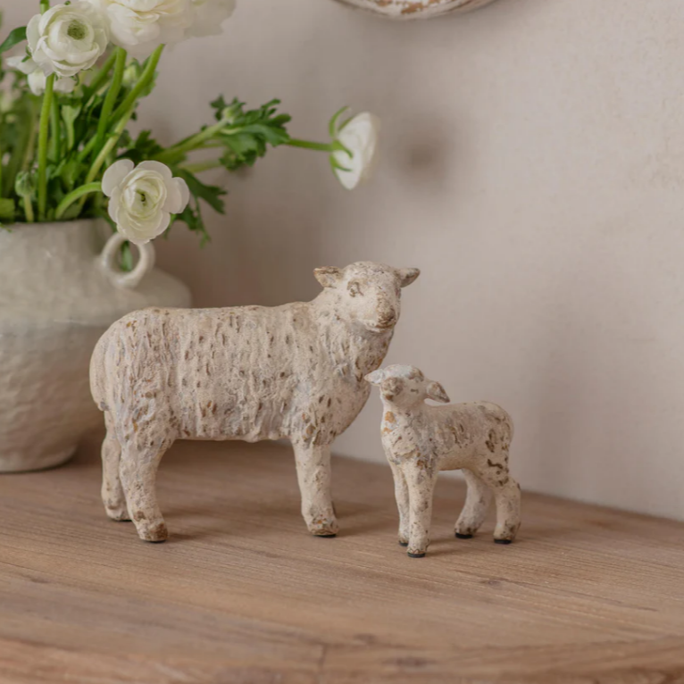 Petworth Sheep and Lamb Sculpture 16cm | Annie Mo's