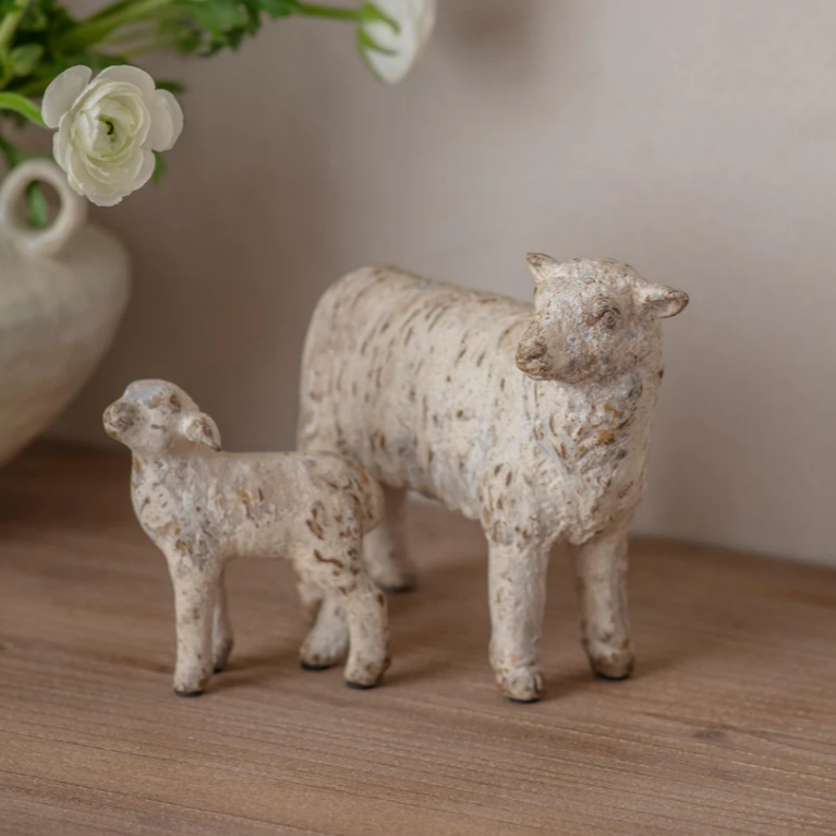 Petworth Sheep and Lamb Sculpture 16cm B | Annie Mo's