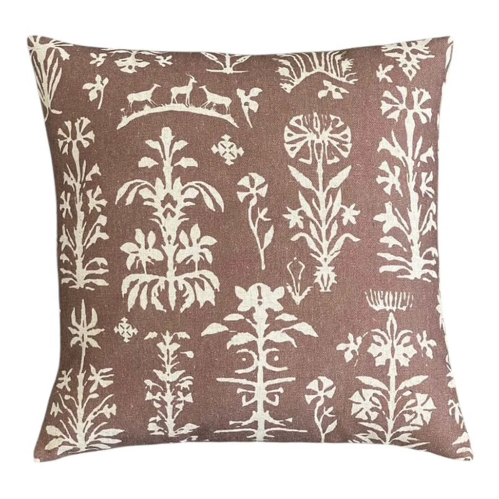 Farm Forest Mocha Feather Filled Cushion 50X50cm | Annie Mo's
