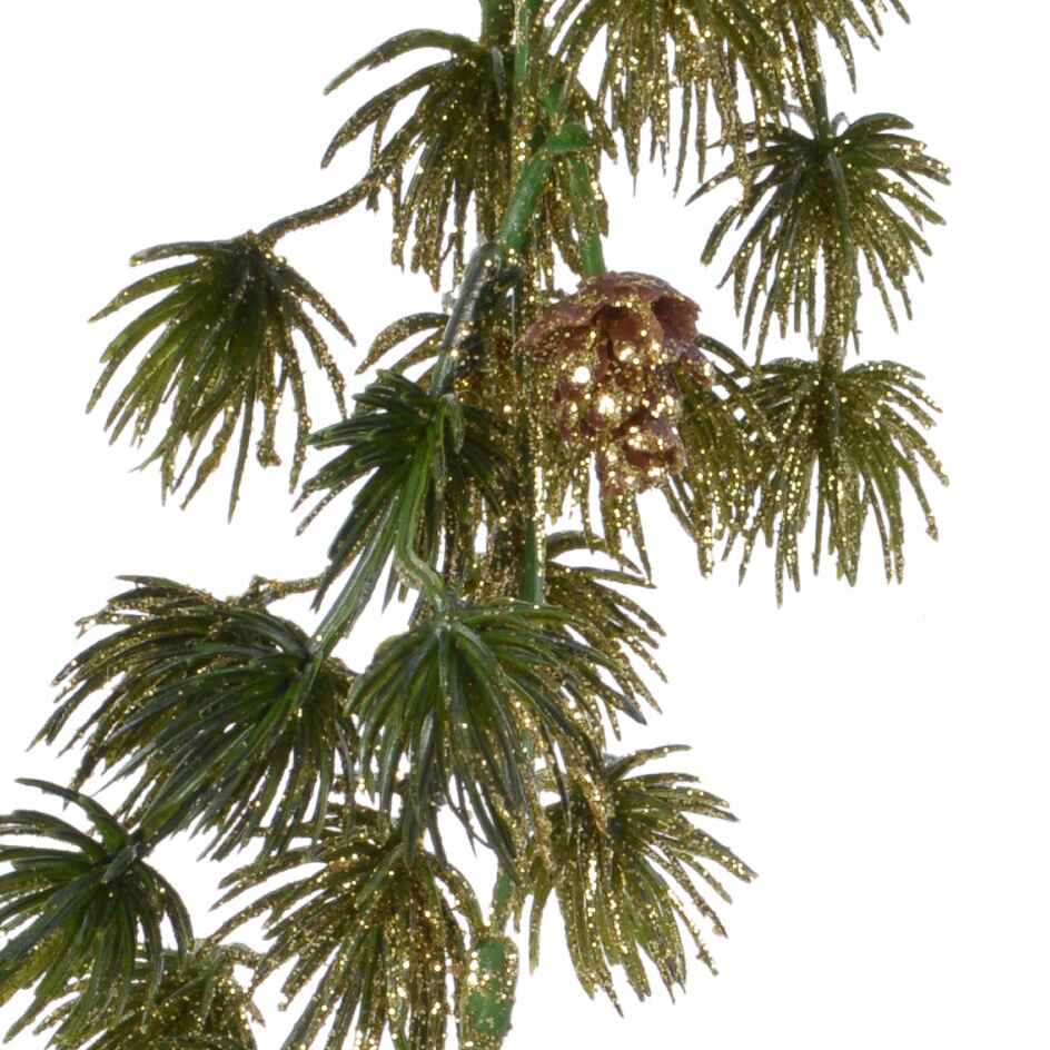 Pine and Pinecone Garland with Glitter 180cm | Annie Mo's Close UP