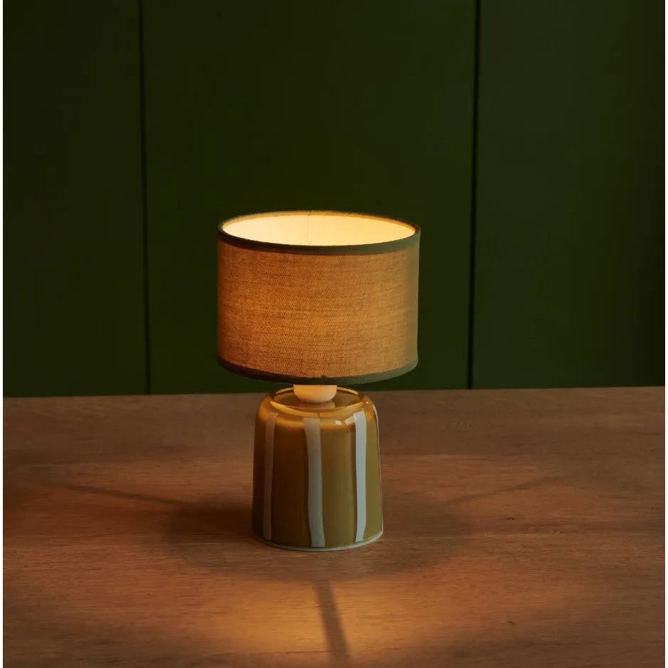 Pixie Rechargeable LED Lamp 20cm - White Stripe | Annie Mo's
