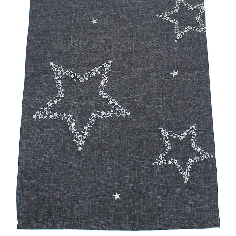 Polaris Pewter Christmas Table Runner 175cm