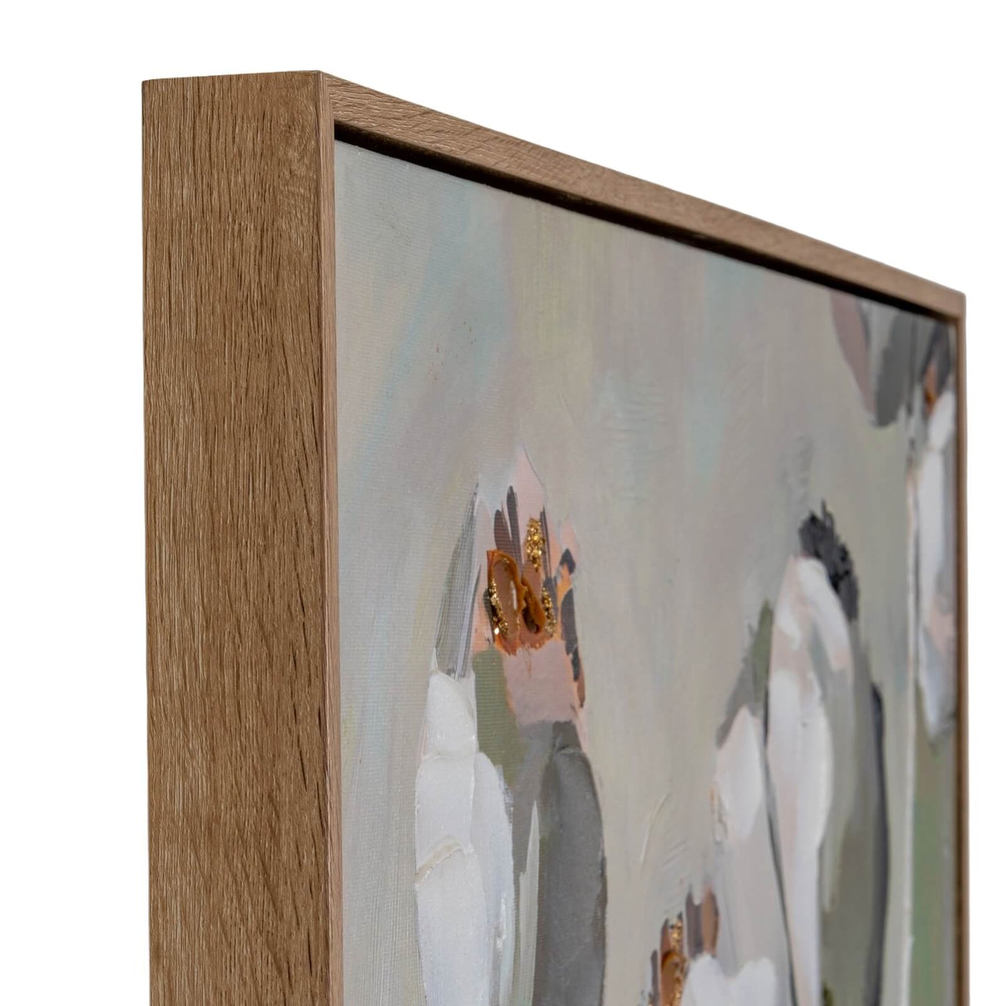 Poppy Heads Hand Painted Canvas in Frame 120cm